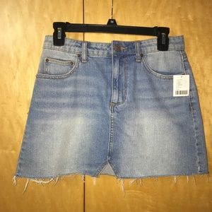 BDG Notched Mini Denim Skirt